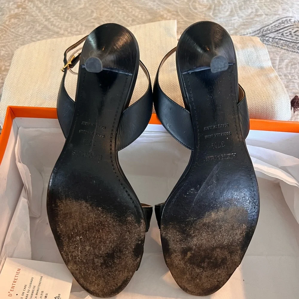 Hermes black sandals - Picture 3 of 7
